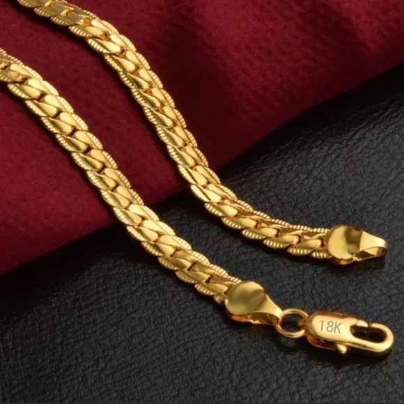 “20” SNAKE 18K GOLD NECKLACE, NICE NECKLACE, CUTE NECKLACE - Picture 2 of 3